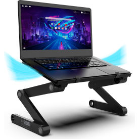 Uncaged Ergonomics WEPB WorkEZ Professional Aluminum Laptop Stand Black