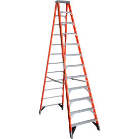 12' Type 1AA Fiberglass Step Ladder, 375 lb Capacity view 2
