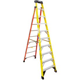 Werner Ladder Co L7310 Werner 10 Fiberglass Leansafe Ladder w/ Plastic Tool Tray, 375 lb. Capacity - L7310 image.