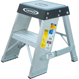 Werner® 2 Type 1AA Aluminum Step Stand 375 lb. Capacity 