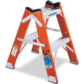 Werner® 2 Type 1A Fiberglass Twin Step Stool 300 lb. Capacity 