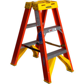 Werner® 3 Type 1A Fiberglass Twin Ladder 300 lb. Capacity 