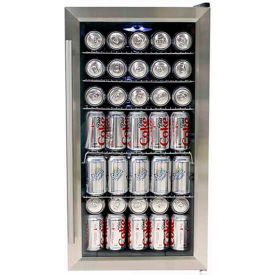 Whynter LLC BR-130SB Whynter BR-130SB - Beverage Refrigerator, Stainless Steel, Internal Fan, 120 Cans Capacity, 33"H image.