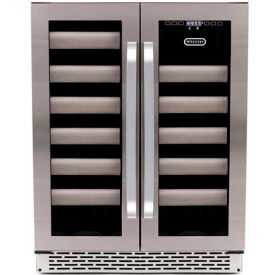 Whynter LLC BWR-401DS Whynter BWR-401DS - Elite Refrigerator, Stainless Steel Door, Dual Zone Built-in, 40 Wine Bottles image.
