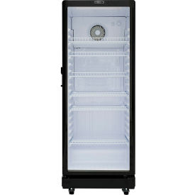 Merchandiser Display Refrigerator, 1 Glass Door, 7.1 Cu. Ft. Capacity, Black view 2