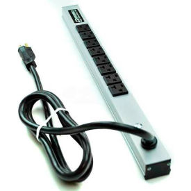 Brooks Elect Of Wiremold 2008ULBC20R* Wiremold CabinetMATE Power Strip, 8 Outlets, 20A, 6 Cord image.