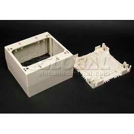 Brooks Elect Of Wiremold 2344-2-WH* Wiremold 2344-2-Wh 2-Gang Extra Deep Device Box, White, 4-3/4"L image.