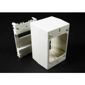 Brooks Elect Of Wiremold 2344D* Wiremold 2344d 1-Gang Extra Deep Divided Device Box, Ivory, 4-3/4"L image.