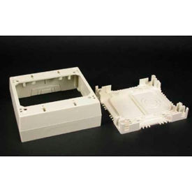 2-Gang Deep Device Box, Ivory, 4-3/4"L view 2