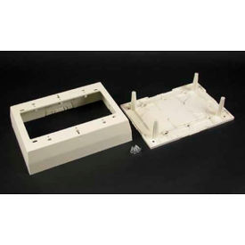 3-Gang Deep Device Box, Ivory, 4-3/4"L view 2