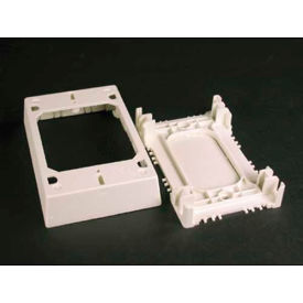 Brooks Elect Of Wiremold 2348S/51* Wiremold 2348s/51 Shallow Device/Extension Box, Ivory, 4-3/4"L image.
