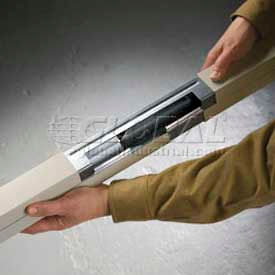 Wiremold 25DTP-412 Two Channel Pole 8" Removable Communications Cover W/KOs 125"L 