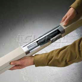 Wiremold 30TC-2V Single Channel Pole (2) 12" Removable Communications Covers 105"L 