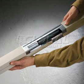 Wiremold 30TC-412V Two Channel Pole (4) 12" Removable Communications Covers 125"L 