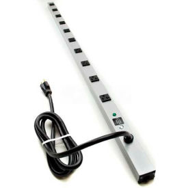 Brooks Elect Of Wiremold 4810ULBC20R* Wiremold CabinetMATE Power Strip, 10 Outlets, 20A, 6 Cord image.