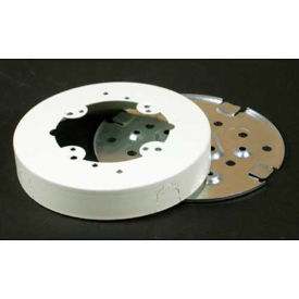Wiremold 5738afwh Round Fan Box Solid Base White 5-1/2"L 