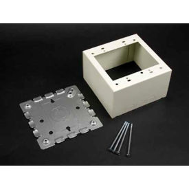 Brooks Elect Of Wiremold 5744-2WH* Wiremold 5744-2wh 2-Gang Extra Deep Switch & Receptacle Box, White, 4-3/4"L image.