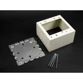 Brooks Elect Of Wiremold 5744S-2WH* Wiremold 5744s-2wh 2-Gang Deep Switch & Receptacle Box, White, 4-3/4"L image.