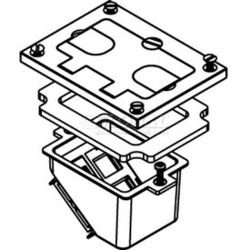 Brooks Elect Of Wiremold 828COMTCAL* Wiremold 828comtcal Floor Bx Cvr. Kit To Allow Recessing Comm Devices, Brushed Alum. image.
