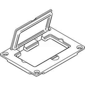 Brooks Elect Of Wiremold 828GFITCAL* Wiremold 828gfitcal Floor Box Gfi Receptacle Cover, Aluminum image.