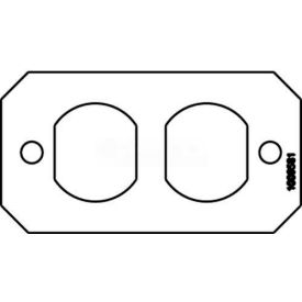8dp Poke-Thru 1-Gang Duplex Plate view 2