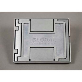 Brooks Elect Of Wiremold FPCTGY* Wiremold Fpctgy Floor Box Floorport Flangeless Cover Assembly, W/Carpet Insert, Gray image.