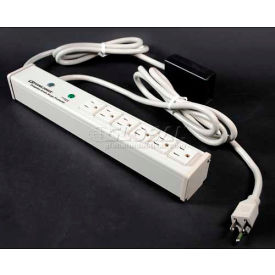 Brooks Elect Of Wiremold M6BZR* Wiremold Surge Protected Power Strip W/Remote Switch, 6 Outlets, 15A, 3kA, 6 Cord image.