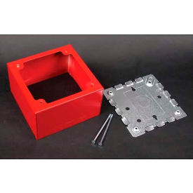 Wiremold R5753 2-Gang Extra Deep Alarm Device Box Red 4"L 