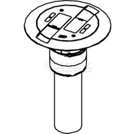 Poke-Thru Flange & Black Slide Holder, Communication, Assembled Unit, Aluminum view 2