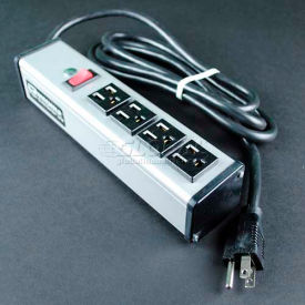 Brooks Elect Of Wiremold UL104BD* Wiremold Power Strip W/Lighted Switch, 4 Outlets, 15A, 15 Cord image.