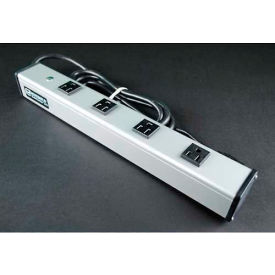 Brooks Elect Of Wiremold UL1090BC* Wiremold Power Strip, 4 Outlets Rotated 90°, 15A, 6 Cord image.