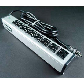 Brooks Elect Of Wiremold UL205BD* Wiremold Power Strip, 8 Outlets, 15A, 13"L, 15 Cord image.