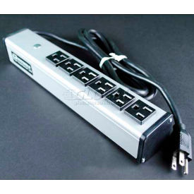 Brooks Elect Of Wiremold UL206BD* Wiremold Power Strip, 6 Outlets, 15A, 15 Cord image.
