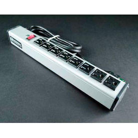 Brooks Elect Of Wiremold UL218BC* Wiremold Power Strip, 8 Outlets W/Lighted Switch, 15A, 6 Cord image.