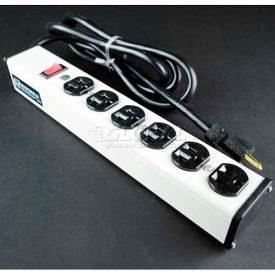 Wiremold Power Strip W/Lighted Switch 6 Outlets 20A 6 Cord