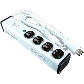 Brooks Elect Of Wiremold ULM4-15* Wiremold Medical Grade Surge Protected Power Strip, 4 Outlets, 15A, 3kA, 15 Cord image.
