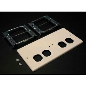 Wiremold V4047-2bbff Four-Gng Overlap Cvr. 2 Dplx Modular Furniture Openings 9-1/2"L 