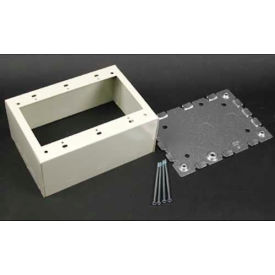 Brooks Elect Of Wiremold V5744-3* Wiremold V5744-3 3-Gang Extra Deep Switch & Receptacle Box, Ivory, 4-5/8"L image.