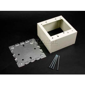 Brooks Elect Of Wiremold V5744S-2* Wiremold V5744s-2 2-Gang Deep Switch & Receptacle Box, Ivory, 4-3/4"L image.