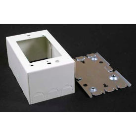 Brooks Elect Of Wiremold V5747* Wiremold V5747 1-Gang Shallow Switch & Receptacle Box, Ivory, 4-5/8"L image.
