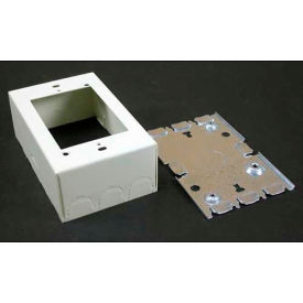 Brooks Elect Of Wiremold V5748* Wiremold V5748 1-Gang Switch & Receptacle Box, Ivory, 4-5/8"L image.