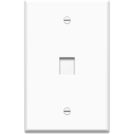 Legrand Home Systems WP3301-WH Legrand® WP3301-WH Keystone 1-Gang Oversized Wall Plate, 1-Port, White image.