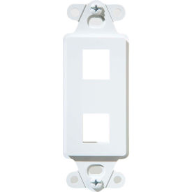 Legrand Home Systems WP3412-WH Legrand® WP3412-WH 2-Port Decorator Outlet Strap, White image.