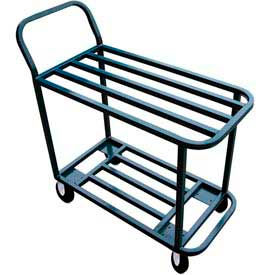 Winholt 110****** Winholt® Stocking & Marking Cart w/2 Shelves, 600 lb. Capacity, 41"L x 18"W x 39"H, Gray image.