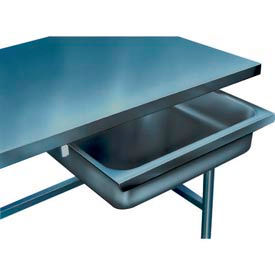 Winholt SD-1/24 Drawer for Winholt Poly Top Work Tables - 304 Stainless Steel 24"W  image.