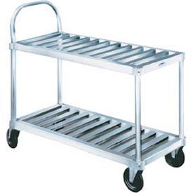 Winholt TBST-1837 Winholt® Sani Aluminum Stock Cart w/2 Shelves, 39"L x 18"W x 37"H image.