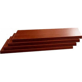 Windmill Slatwall Products 4PKG-H-End-Cherry Slatwall Cherry Shelves, 3/4"Hx8"Dx22-1/4"W, Finished on 2 Sides and 3 Edges image.