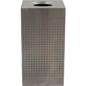 Witt Company CL25-SS Witt Celestial Series Stainless Steel Square Trash Can, 25 Gallon image.