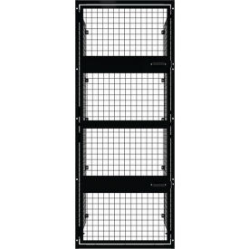 Husky Rack & Wire SLD0303S Husky® 2-Tier 1 Door Storage Locker, Starter, 36"W x 36"D x 90"H, Black, Unassembled image.