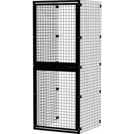 Husky Rack & Wire SLS0303S Husky® 1-Tier 1 Door Storage Locker, Starter, 36"W x 36"D x 90"H, Black, Unassembled image.